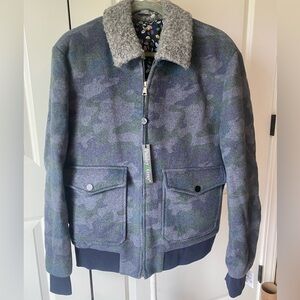 NWT Paisley and Gray Men’s Wool Bomber Jacket XL